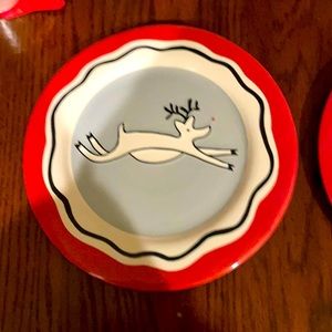 2 Rudy Reindeer southern living at home plates